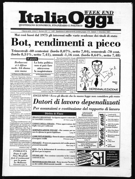 Italia oggi : quotidiano di economia finanza e politica